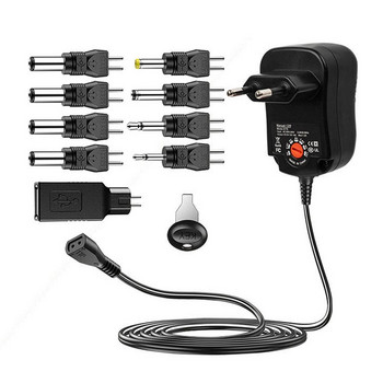 3V 4.5V 5V 6V 7.5V 9V 12V 2A 2.5A AC DC Adapter Adjustable Power Adapter 30W Universal Charger Τροφοδοσία για λάμπα led