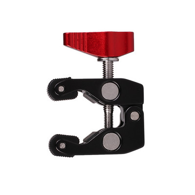 Metāla daudzfunkcionāla lodgalvas skava lodveida stiprinājuma burvju rokas superskava ar 1/4"-20 vītni kameras korpusa monitoram/LED ligzdai