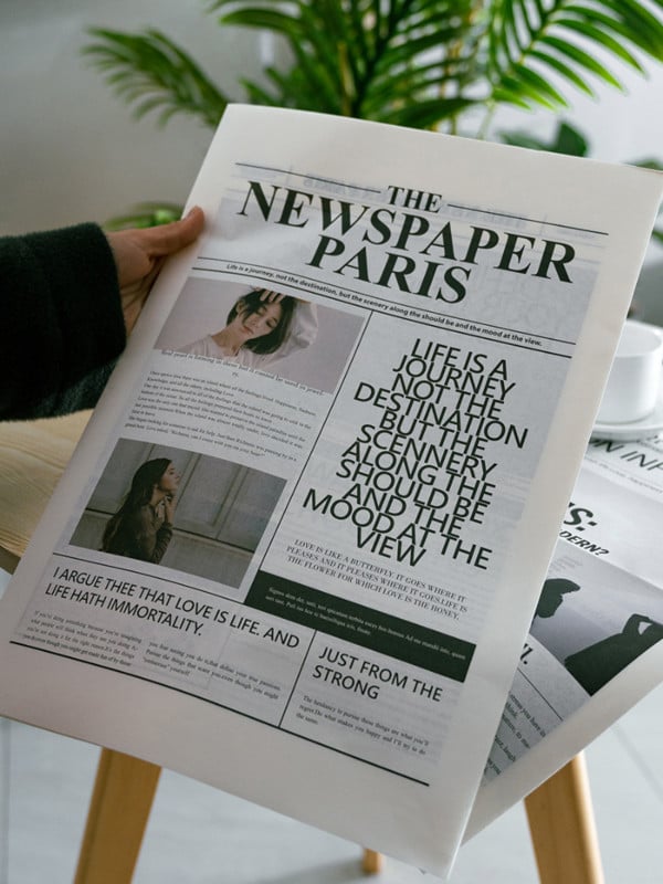 2PCS set 58x42CM engleski novinski fotografski rekviziti Modna odjeća Kućni dekor Rekviziti za pozadinske fotografije hrane