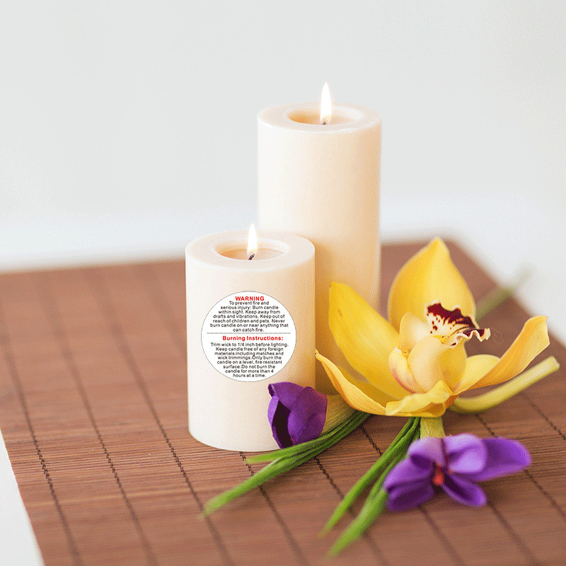 500db/tekercs Gyertya figyelmeztető címke Gyertyatartó edény matricák Gyertya készítés Gyertyatartó Kézműves matrica Címke Ingyenes szállítás