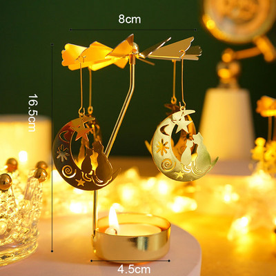 Sveces daktis fiksēta uzlīme Aromterapijas DIY bāzes uzlīme Jauka sirds, rotējoša svečturi