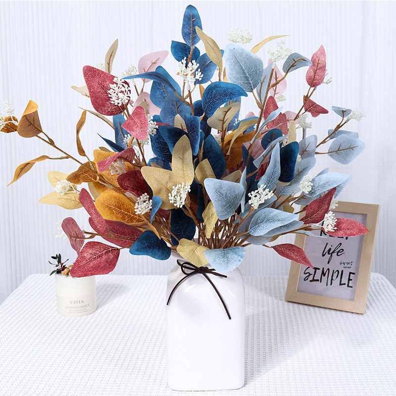 Umjetno lišće eukaliptusa Voće 3 grančice Fotografiranje Dekor Pozadina za fotografiju Rekviziti Stolna ploča Fotografia Fotografski studio