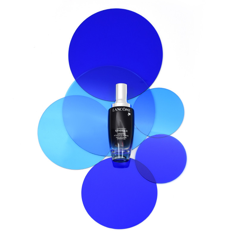 Dažādu krāsu akrila ģeometrijas kosmētika šaušana dekoratīvi rotājumi fotogrāfija fona rekvizīti