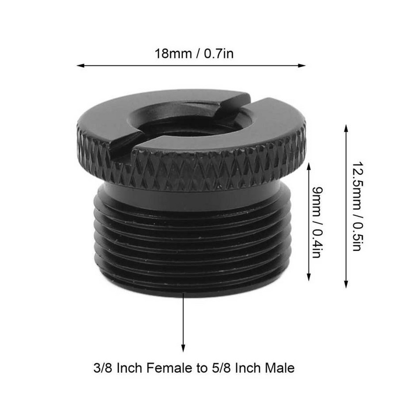 3/8 in ženski na 5/8 in muški stalak za mikrofon Vijci Adapter s navojem Aluminijski adapter za vijke za mikrofon Adapter za stalak za mikrofon