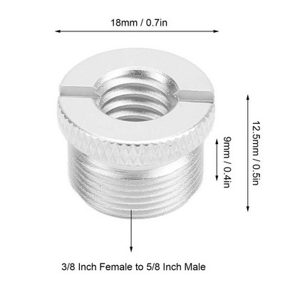 Adapter za stalak za mikrofon 3/8" 1/4" ženski na 5/8" muški adapter za navoj od aluminijske legure mikrofonski vijak adapter dodaci za mikrofon