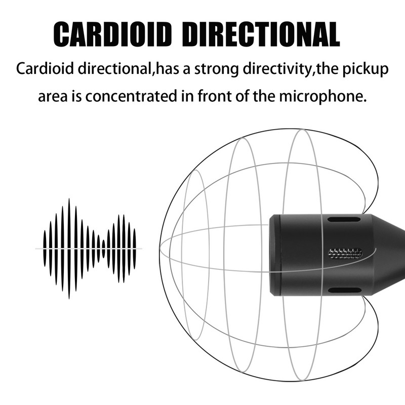 3,5 mm TRRS utikač/utikač tipa C Pametni telefon Video Mini mikrofon Mobilni telefon Foto studio Mikrofon Kardioidni prijemnik 90° Podesiv kut