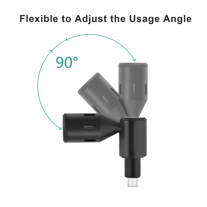3,5 mm TRRS utikač/utikač tipa C Pametni telefon Video Mini mikrofon Mobilni telefon Foto studio Mikrofon Kardioidni prijemnik 90° Podesiv kut