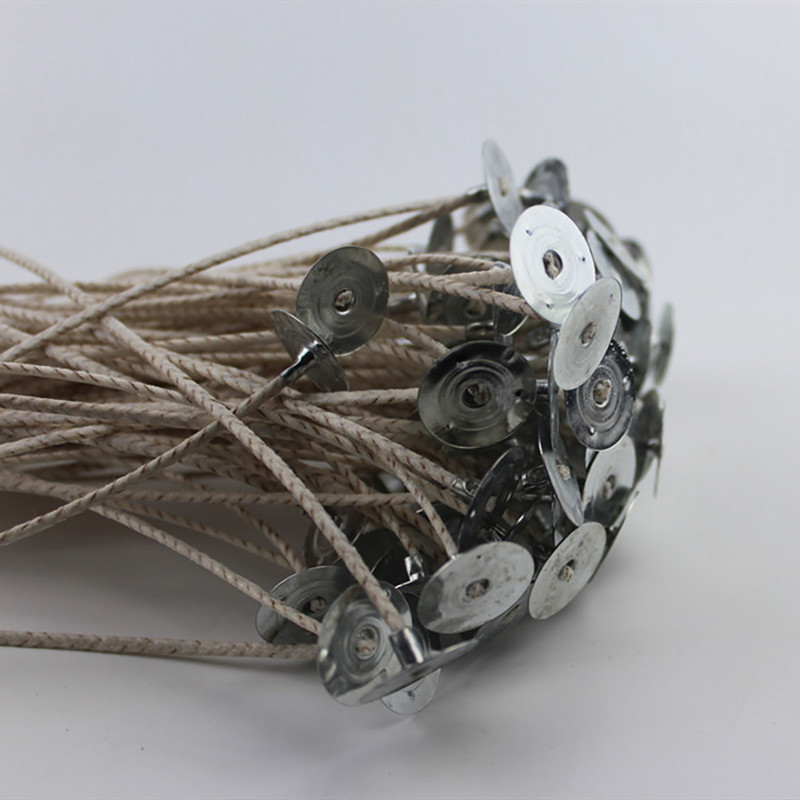 Fitilj za svijeće od 100 KOM. Fitilj za svijeće bez dima, fitilj za svijeće preliven sojom voskom s jezičcima Komplet za izradu svijeća Pribor za izradu svijeća