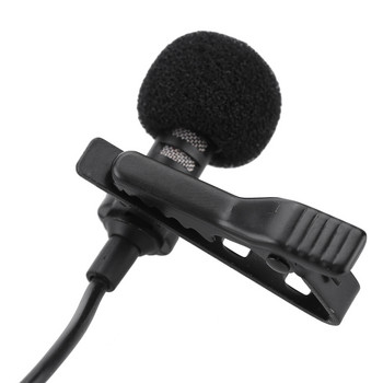 Andoer Mini φορητό ενσύρματο μικρόφωνο με κλιπ πέτο Lavalier Hands-free 3,5mm Jack Condenser Mic για iPhone iPad Smartphone