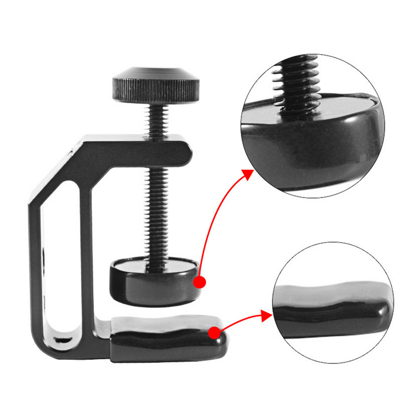 Univerzális konzol bilincs LED lámpatartozékok Barkácsolás rögzített csavaros fém műanyag asztali lámpa tartó kapocs Broadcast Mic állvány bilincshez