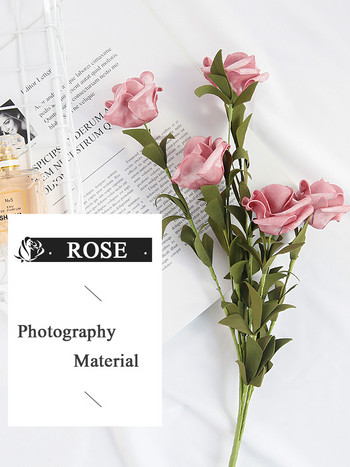 INS Photography Material Artificial Flower Garden Rose Flowers Bouquet Studio Photoshooting Background Decoration Props Φωτογραφία