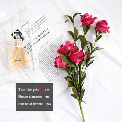 Material fotografic INS Grădină cu flori artificiale Buchet de flori de trandafiri Studio ședință foto Fundal decorare recuzită Fotografia