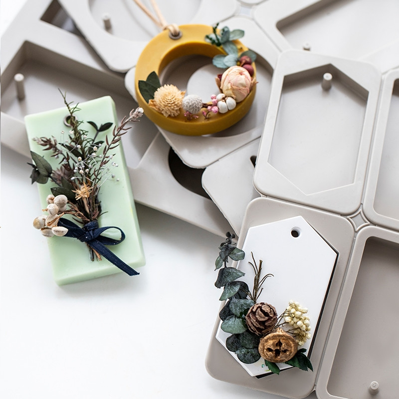 DIY gyertyák Aroma viasz tabletta szilikon forma szappan virág gyertya agyag forma Kézzel készített szárított aroma viasz tabletta szilikon forma XJ28