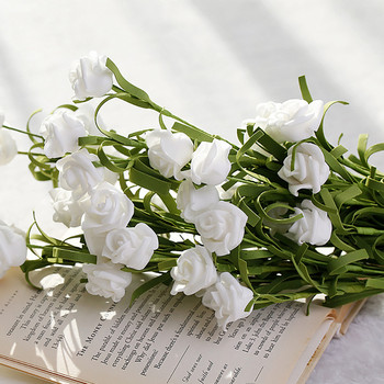 Τεχνητό λουλούδι Μεταξωτό τριαντάφυλλο Ψεύτικα λουλούδια Τεχνητό φυτό Διακοσμητικά λουλούδια Διακόσμηση σπιτιού Διακόσμηση γάμου Φωτογραφία στηρίγματα