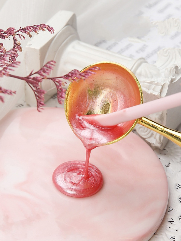 Silicon Stir Stick Screper Lingura Doule Utilizare Accesoriu din silicon moale DIY Sigilare Ceară Stampie Autocolante Instrumente de fabricare Roșu Negru Verde