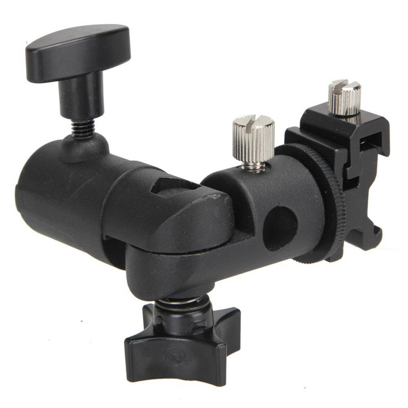 Univerzális D/E típusú fém vakutartó vakupapucs, levehető forgó lámpatartó 1/4"–3/8" csavaros lámpaállvánnyal 2021