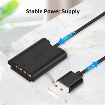 USB-A σε NP-BX1 Dummy BatteryDC Power AC Adapter για Sony ZV-1 RX100 M7 M6 M5 RX1R HX50 HX90 HX300 HX400 USB DC Coupler Charger