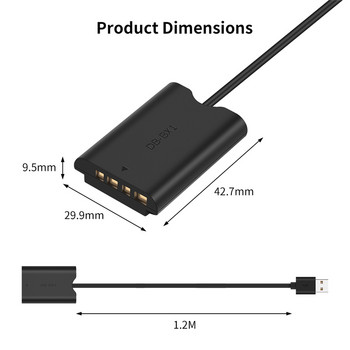 USB-A σε NP-BX1 Dummy BatteryDC Power AC Adapter για Sony ZV-1 RX100 M7 M6 M5 RX1R HX50 HX90 HX300 HX400 USB DC Coupler Charger
