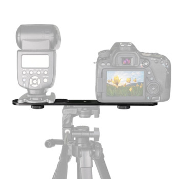 1/4 Βιδωτή ράφι διπλής κεφαλής, μόνιτορ DSLR κάμερας DV βάση στήριξης μικροφώνου Βραχίονας φλας Αξεσουάρ φωτογραφίας