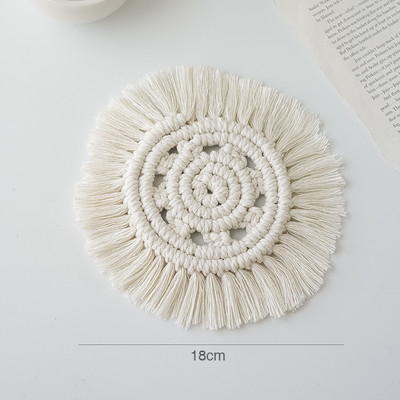 Kézzel szőtt szőnyegek Bojt Pamutfonal Szövetek Párna délutáni kávézáshoz, teához Kreatív fotózáshoz Fényképezés Háttér kellékek