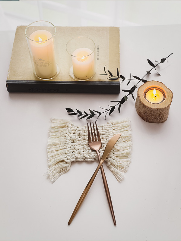 Kézzel szőtt szőnyegek Bojt Pamutfonal Szövetek Párna délutáni kávézáshoz, teához Kreatív fotózáshoz Fényképezés Háttér kellékek