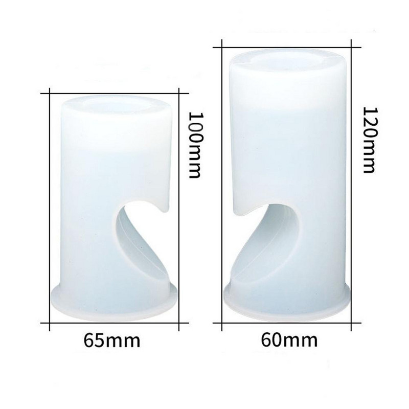 2 buc./set Forme cilindrice din silicon Suport pentru canapea de sfeșnic în formă de inimă romantică pentru cadou de Ziua Îndrăgostiților, petrecere de nuntă