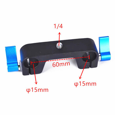 Jadkinsta 15 mm-es sínhíd-rúdszorító furatok távolsága 60 mm DSLR 15 mm-es rudak szerelvényrendszeréhez Photo Studio tartozékok 15 mm-es rúdbilincs
