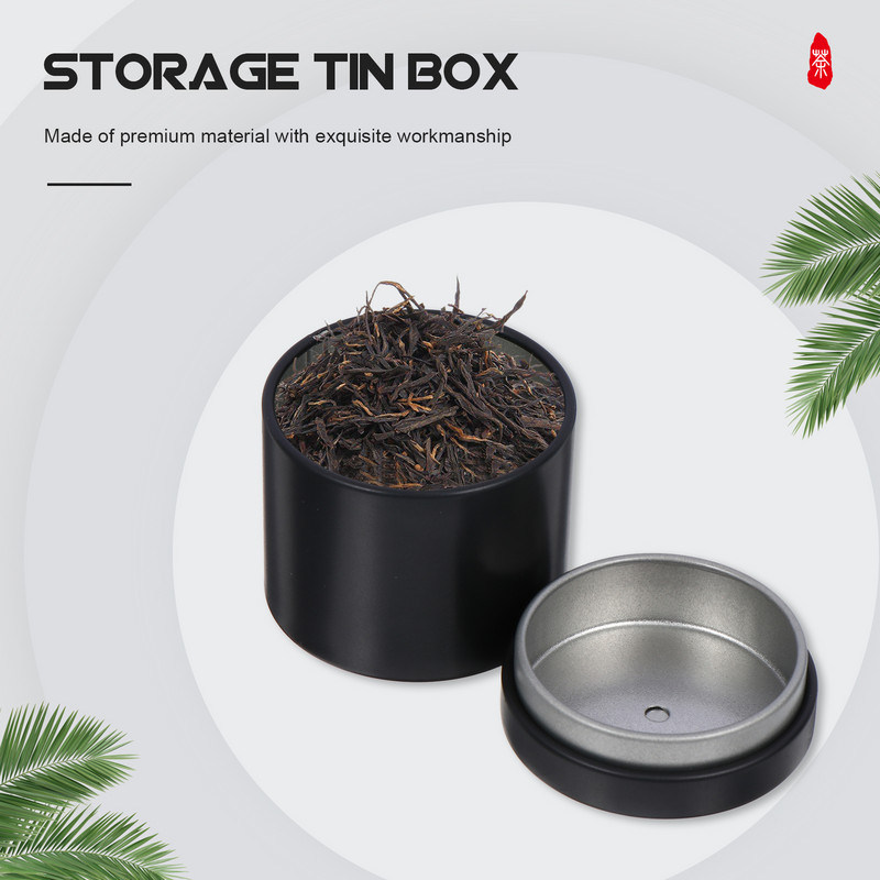 Žvakių skardinės arbatos talpyklos skardinės laikymo indeliai metaliniai stiklainiai su laisva skarda juodiems dangteliams.