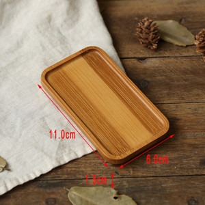 Tanjurić od bambusa Tacna za pohranu Okrugla četvrtasta mala posuda Foto studio Pozadina za fotografiju Rekviziti za hranu Slastičarne Grickalice