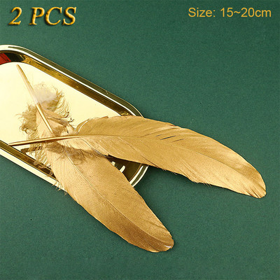 Zlatno prirodno perje Fotografski rekviziti Retro Dekoracije Predmeti Fotografija Fotografia Prsten, Ogrlica Dodaci za foto snimanje