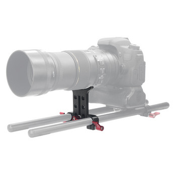 Алуминиева сплав 15MM телеобектив Поддържаща скоба Стойка за фотоапарат Държач Адаптер Удължителна тръба Щипка SLR DSLR Rig Rod Clamp System
