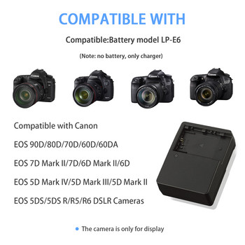 KUTOU Νέα υψηλής ποιότητας LC-E6E LC-E6 Φορτιστής μπαταρίας κάμερας για Canon LP-E6 LP-E6N Μπαταρία EOS 90D 80D 70D 5D Mark II III Κάμερα