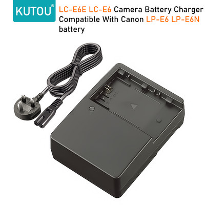 KUTOU Ново висококачествено зарядно устройство за батерия LC-E6E LC-E6 за камера Canon LP-E6 LP-E6N батерия EOS 90D 80D 70D 5D Mark II III