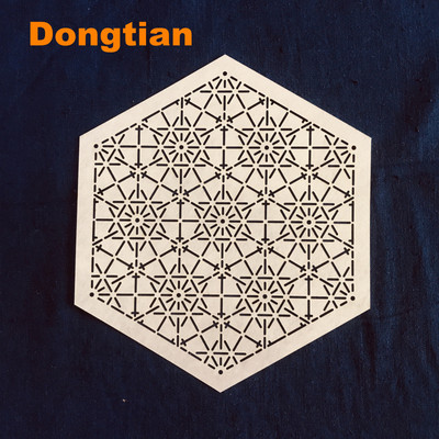 Veliki šesterokutni oblik, prekrasan cvjetni uzorak Sashiko predložak Sashiko šablona meki predložak