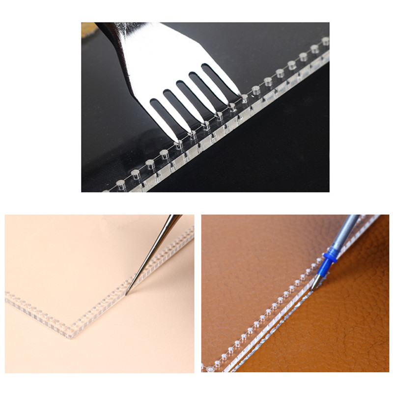 2023 m. naujas 1 rinkinys „pasidaryk pats“ odinis rankų darbo apvalus mini krepšys, mažas monetų piniginės siuvimo raštas akrilinis šablonas 10 * 10 * 1 cm