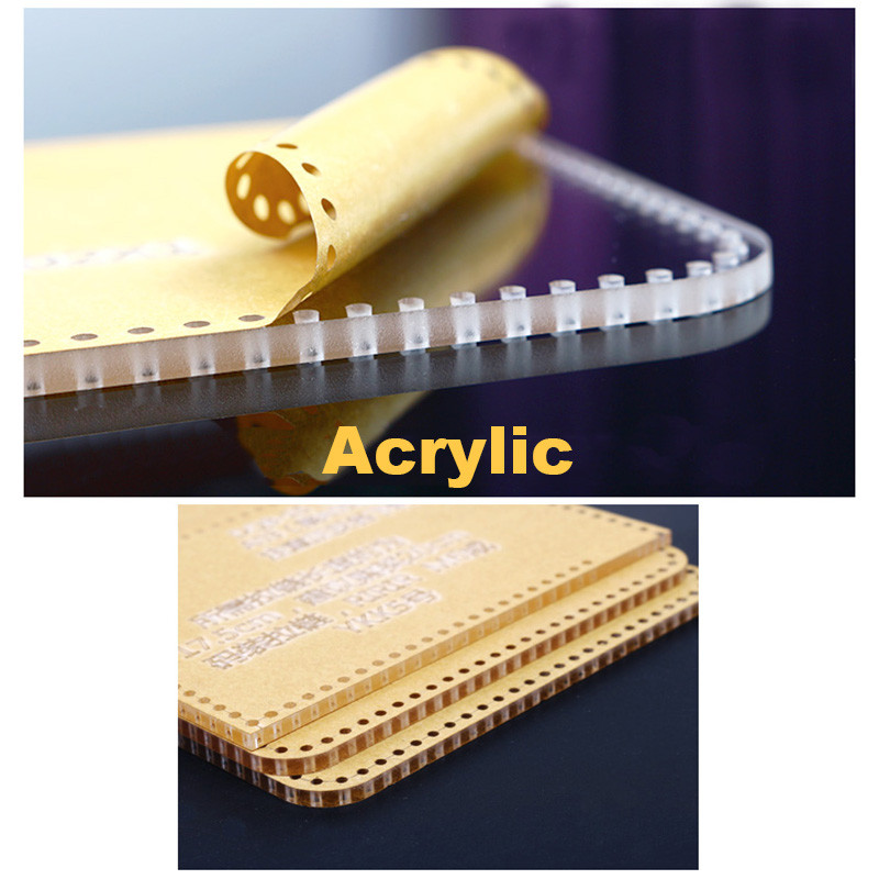 2023 m. naujas 1 rinkinys „pasidaryk pats“ odinis rankų darbo apvalus mini krepšys, mažas monetų piniginės siuvimo raštas akrilinis šablonas 10 * 10 * 1 cm