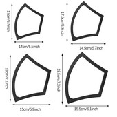 8PC šablona za višekratnu upotrebu/uzorak za DIY s elastičnim alatom XS-L