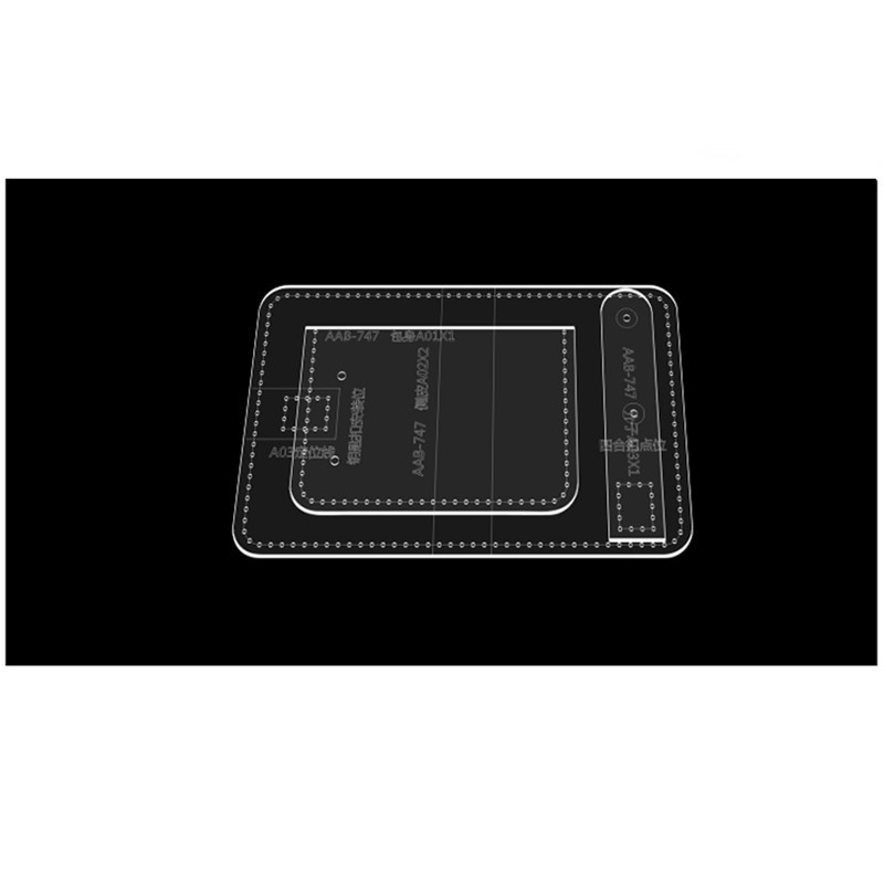 Mini geantă cu chei portmoneu design acrilic model de cusut șablon suspendat pentru cizme șablon pentru artizanat din piele