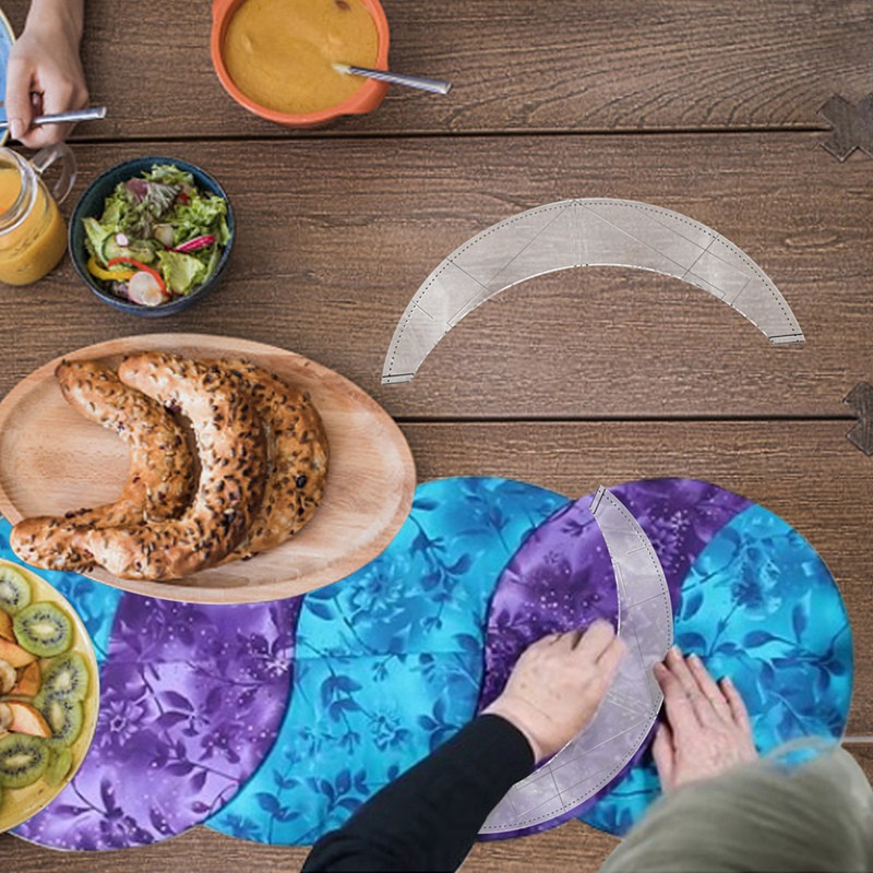 Șablon de răsucire împletit pentru față de masă, riglă de mozaic din pânză, riglă de croitorie DIY, șablon de riglă pentru șablon de cusut