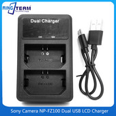 ILCE-9 ILCE Alpha 9 A9 Alpha 7M3 A7M3 ILC-7R3 A7RIII A7C Dual USB LCD punjač za NP-FZ100 FZ100 Baterije za Sony fotoaparat