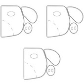 Koera tõmblukuga koti mall Akrüül koera tõmblukuga koti mall õmblusmustri mall kanga lõikamiseks muster teppimiseks