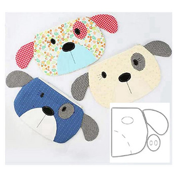 Шаблон за чанта с цип за куче Акрилен шаблон за чанта за куче с цип Шаблон за шиене Шаблон за модел за рязане на тъкани Прошивка