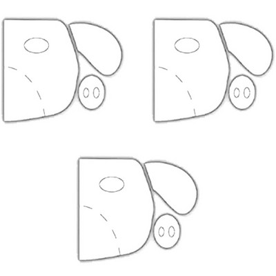 Koera tõmblukuga koti mall Akrüül koera tõmblukuga koti mall õmblusmustri mall kanga lõikamiseks muster teppimiseks