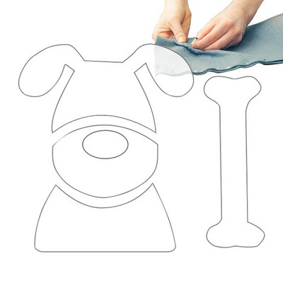 Kutya paplan mintás 2D akril paplan sablonok kézi foltvarráshoz varrás minta foltvarró sablon foltvarró sablon készlet csészéhez