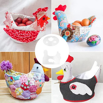 Симпатичен комплект форми за кошница за яйца Форми за кошница за яйца за шиене, линийка за мухъл за кошница за пиле, ръчно изработени подаръци