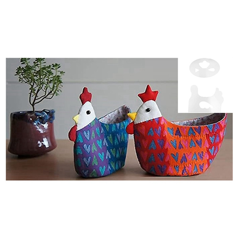 Mielas kiaušinių krepšelio formų rinkinys Kiaušinių krepšelio formos siuvimui, vištienos krepšelio formų liniuotė, „pasidaryk pats“ skiautiniai, rankų darbo dovanos