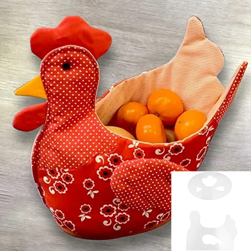 Mielas kiaušinių krepšelio formų rinkinys Kiaušinių krepšelio formos siuvimui, vištienos krepšelio formų liniuotė, „pasidaryk pats“ skiautiniai, rankų darbo dovanos