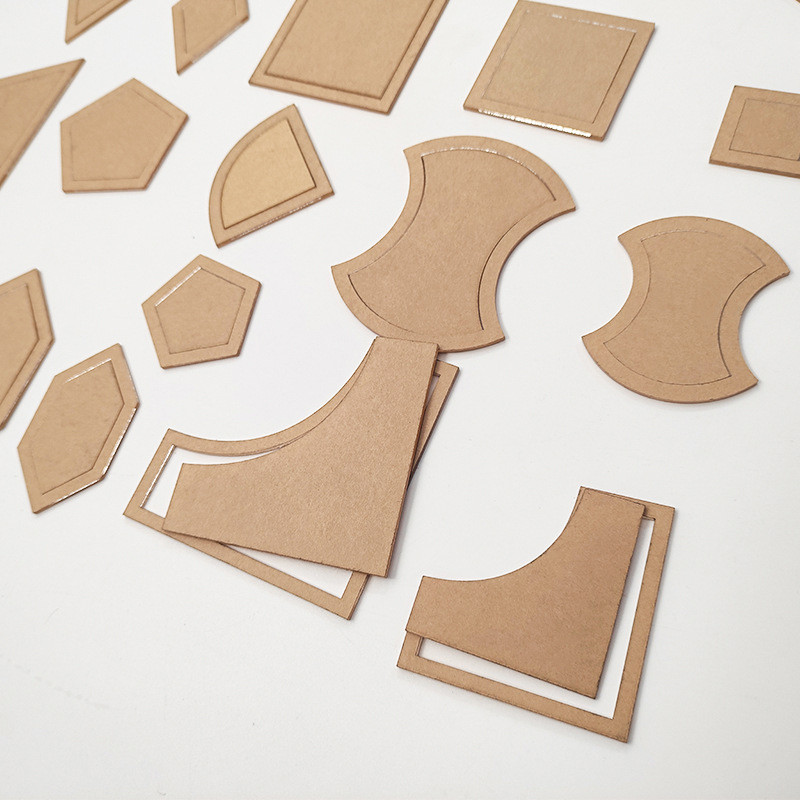 54 vnt / rinkinys akrilo skiautinių šablonai siuvimo trafaretai amatų permatomas kratinys liniuotė Rankų darbo siuvimo įrankis pasidaryk pats