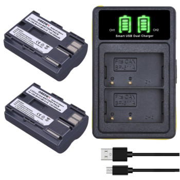 BP-511A BP-511 BP511 Двойно зарядно устройство за батерии с вграден USB и Type-C за Canon EOS300 20D 10D 30D 40D 5D 50D, EOS 5D Mark I