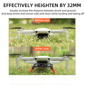 Προεκτάσεις ταχυτήτων προσγείωσης Heightened Gears Protect Κάλυμμα έλικα ποδιού στήριξης για αξεσουάρ DJI Mini 2/SE/Mavic Mini Drone